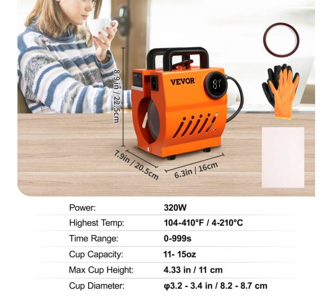 Kavos puodukų kaitinimo presas6