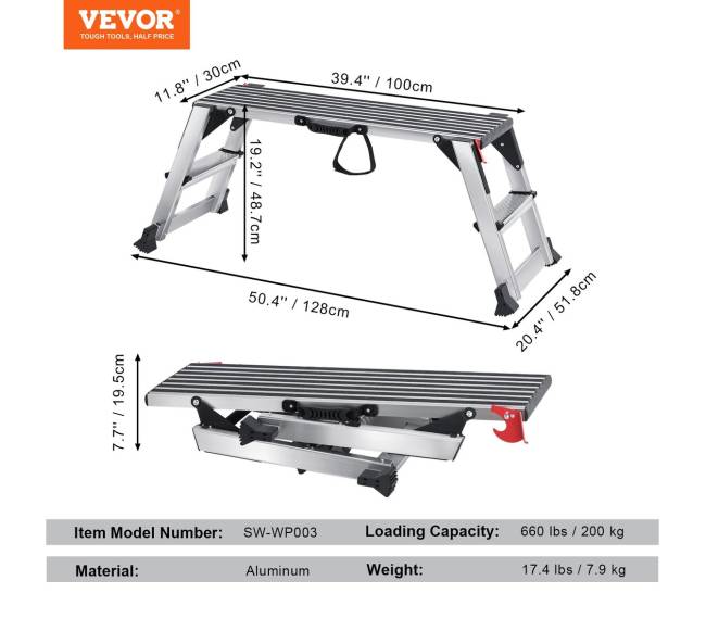 Sulankstoma darbo platforma aliuminė6