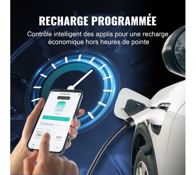 Nešiojamas EV įkroviklis Tipo 2, 16A 3.7 kW4