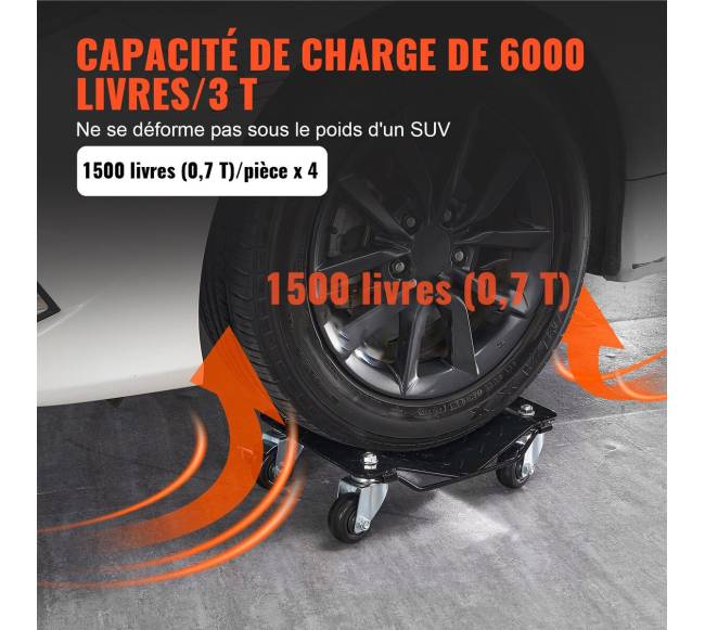 Automobilio ratų transportavimo platformos 4 vnt, 3 ton2