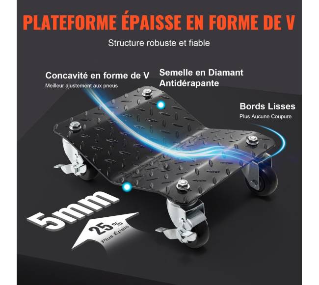 Automobilio ratų transportavimo platformos 4 vnt, 3 ton4