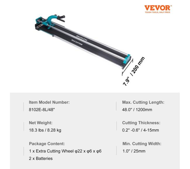 Plytelių pjaustyklė su volframo ratuku 1200 mm6