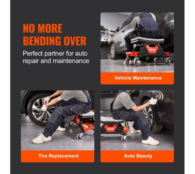 Mechaniko kėdutė su ratukais ir įrankių stalčiais5