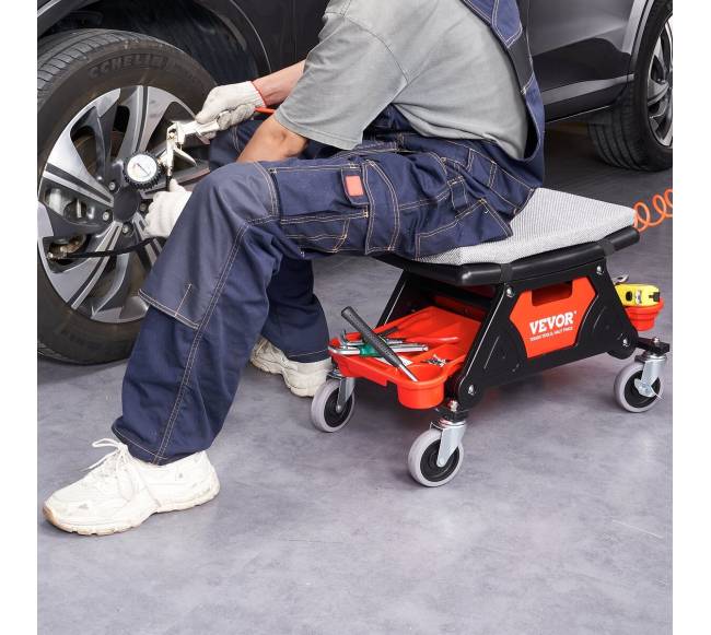 Mechaniko kėdutė su ratukais ir įrankių stalčiais7