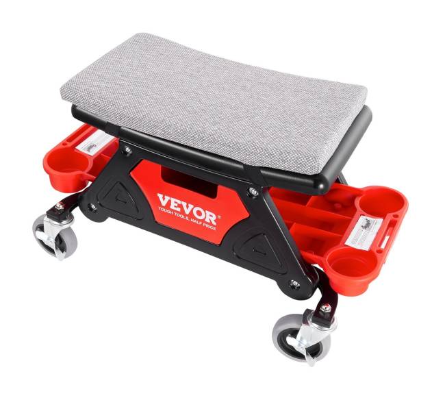 Mechaniko kėdutė su ratukais ir įrankių stalčiais8