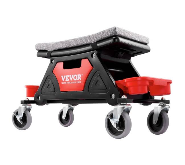 Mechaniko kėdutė su ratukais ir įrankių stalčiais10