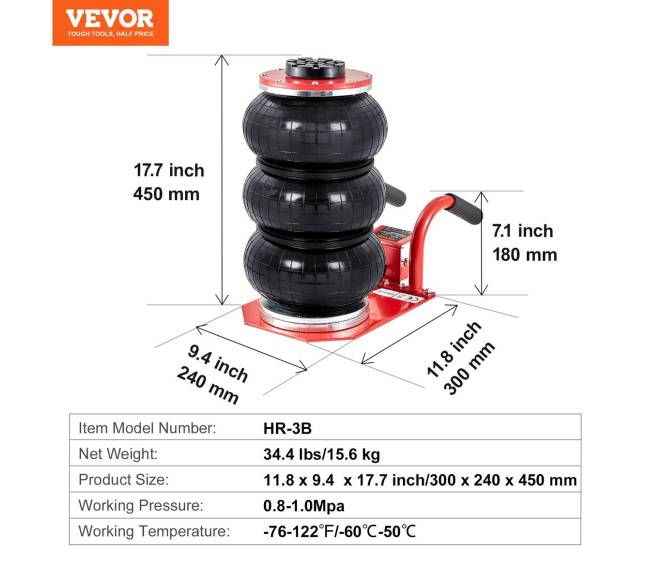 Trijų maišų oro keltuvas 3 tonų automobiliams6