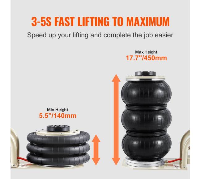 Pneumatinis kėliklis 3 t, su trimis oro maišais2