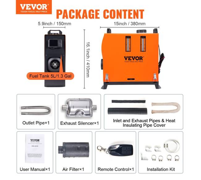 Dyzelinis šildytuvas automobiliams ir patalpoms6