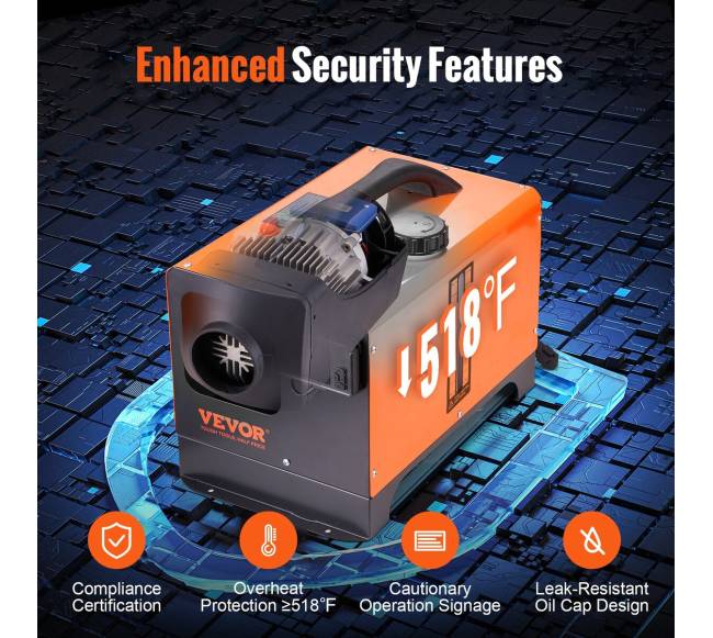 Dyzelinis oro šildytuvas automobilinei ir vidaus naudojimui4