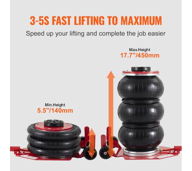 Pneumatinis domkratas automobiliams 3 tonų2