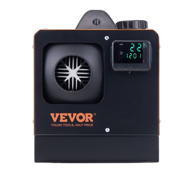 Dyzelinis oro šildytuvas automobiliams ir viduje0