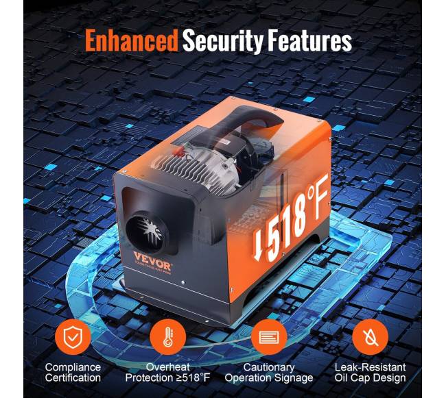 Dyzelinis oro šildytuvas automobiliams ir viduje4