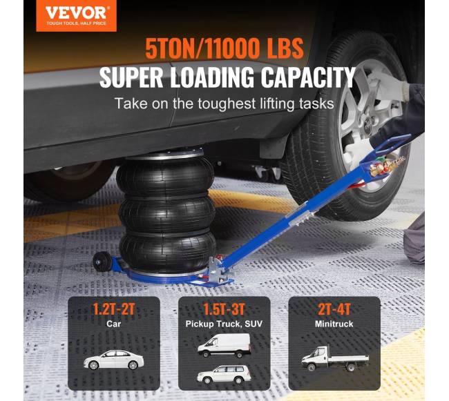 Pneumatinis kėliklis su trimis pagalvėmis1