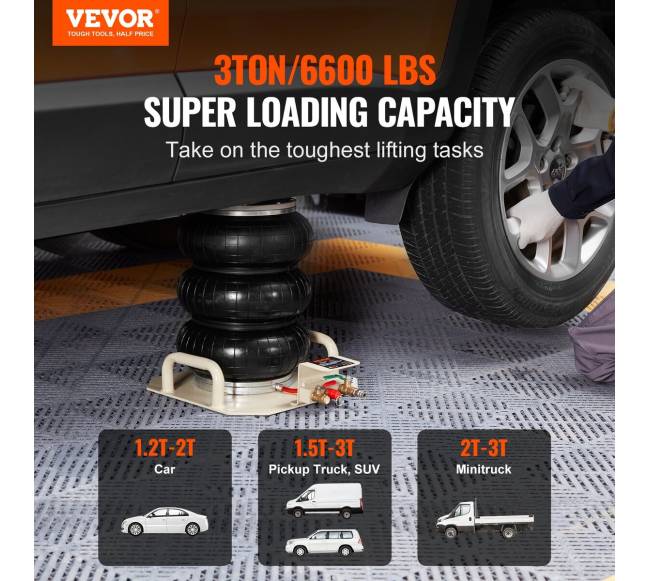 Pneumatinis keltuvas 3 tonų su šoninėmis rankenomis1