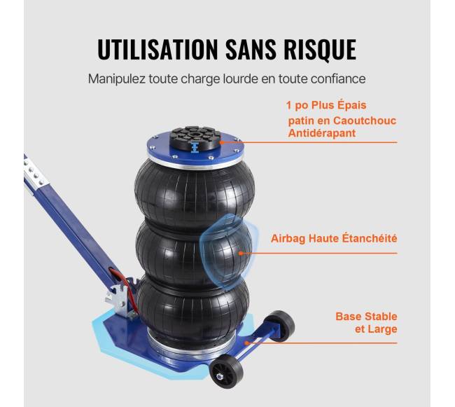 Oro domkratas, 3 tonų, pakelia iki 45 cm5