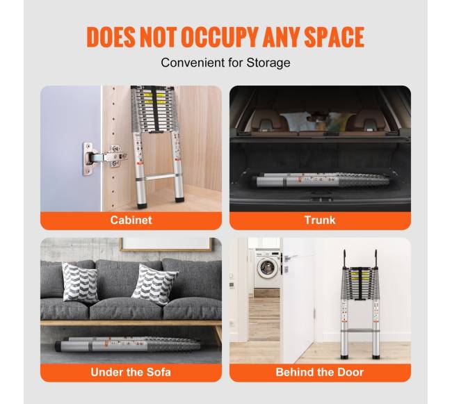 Teleskopinės aliuminio kopėčios 5,6 m5