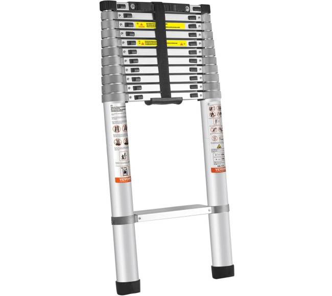 Telekopiniai aliuminio kopėčios 4,5 m0