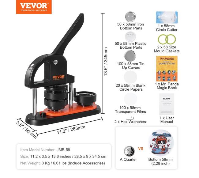 Ženkliukų gaminimo mašinėlė, įskaitant 100 vnt. dalių rinkinį6