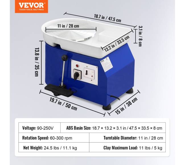 Keramikos žiedimo staklės su 28 cm ratu6