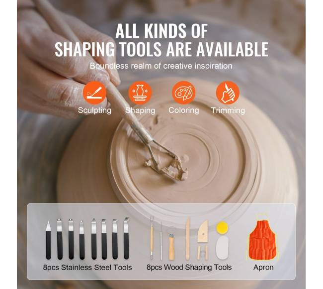 Keramikos rato su pėdalais naudojimo keramikai rinkinys4