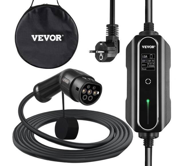 Nešiojamas EV įkroviklis, 10m kabelis0