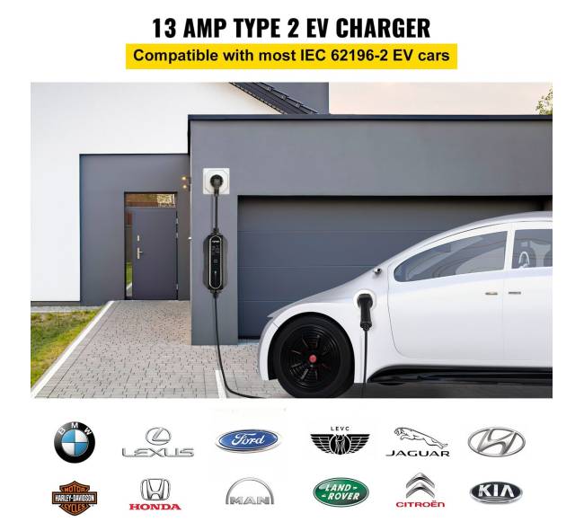 Nešiojamas EV įkroviklis, 10m kabelis1