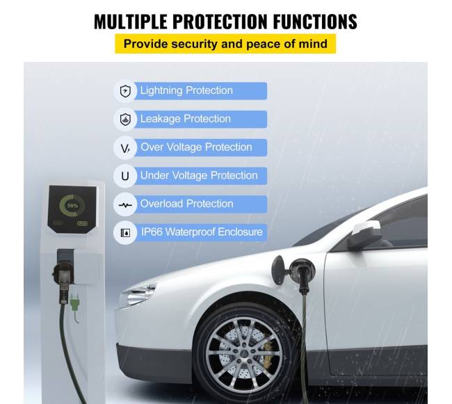 Nešiojamas EV įkroviklis, 10m kabelis3