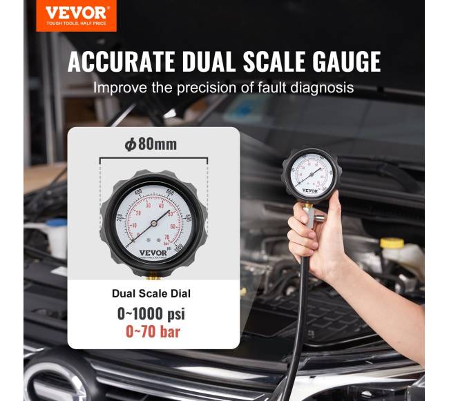 Dyzelinio variklio kompresijos testeris, 18 vnt.1