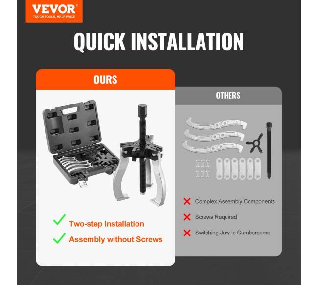 Pavarų ištraukėjo rinkinys, 3 ir 7 colių1