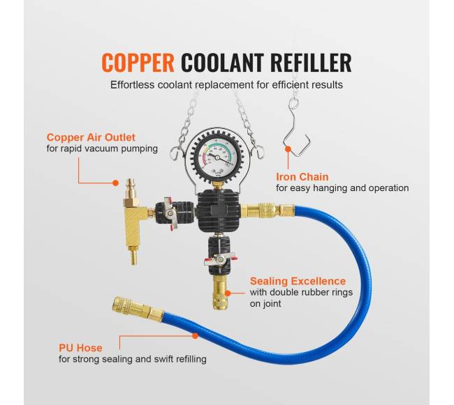 28 dalių universalus radiatoriaus slėgio testerio rinkinys3