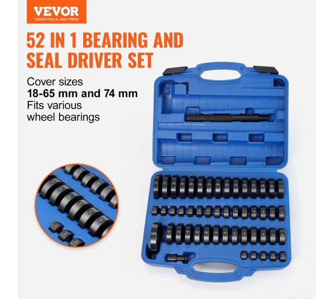 52 dalių įvorių ir guolių montavimo rinkinys1