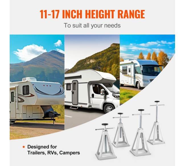 RV stabilizavimo domkratai, 4 vnt aliuminio3