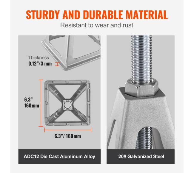 RV stabilizavimo domkratai, 4 vnt aliuminio4