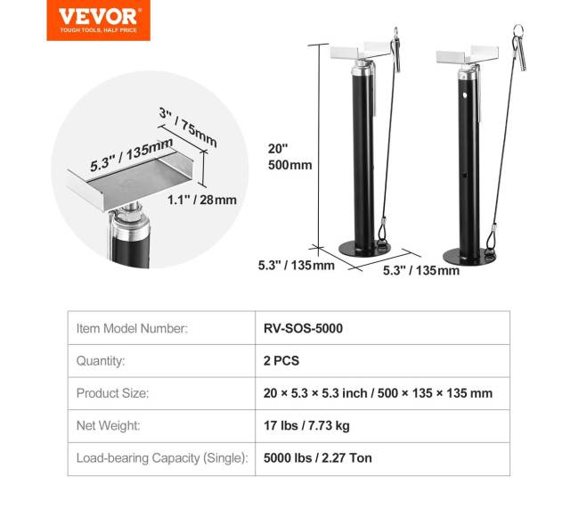 Kemperių išstūmimo atramos 2500 kg kurios reguliuojamos6