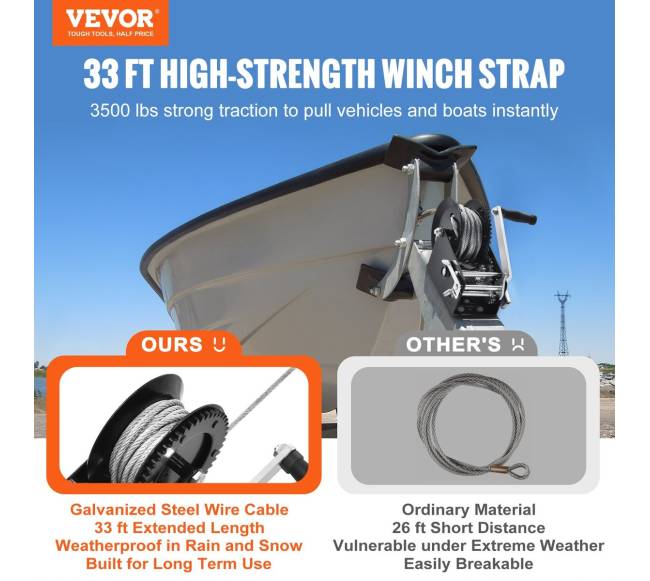 Rankinis gervė 1587 kg, priekabai arba valtims1