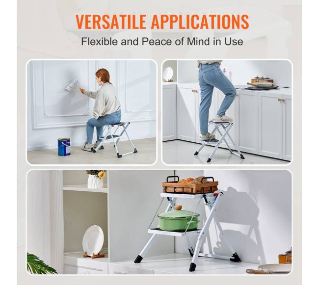 Dviejų pakopų kopėčios, 150 kg talpa5