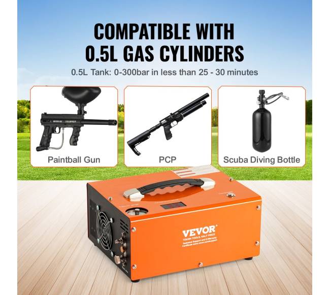 PCP oro kompresorius 4500 PSI išorinis keitiklis4