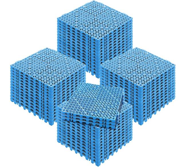 Modulinės tarpusavyje sujungiančios drenažo kilimėliai, mėlyni8