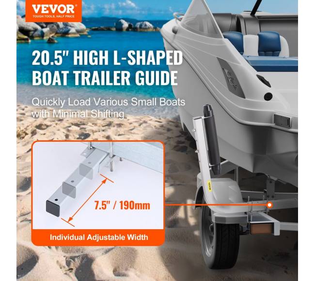 Valties priekabos gidai, reguliuojami 52 cm1