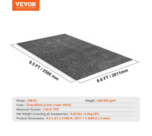 Vandeniui atspari garažo kilimėlis po automobiliu6