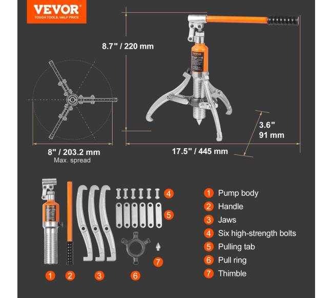 Hidraulinis dantračių nuėmiklis, 5 tonų6
