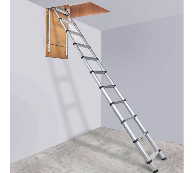 Palėpės teleskopinės kopėčios, aliuminis, 158.8 kg7