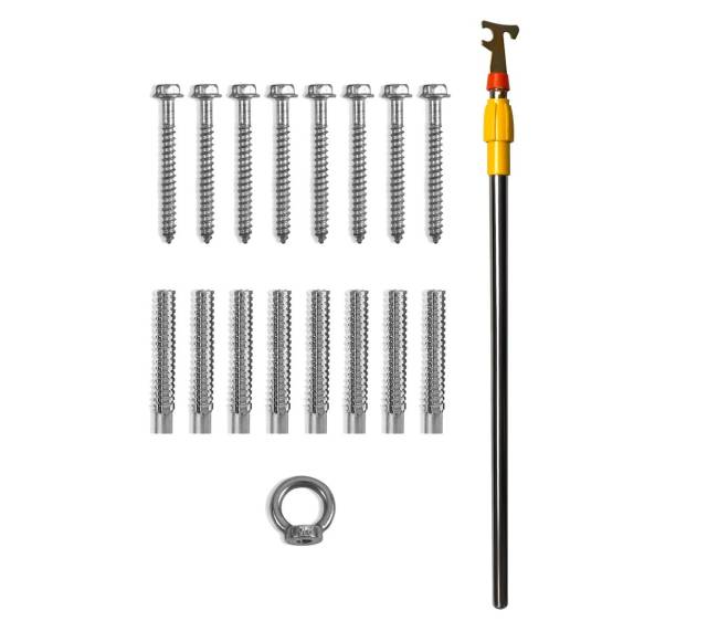 Palėpės teleskopinės kopėčios, aliuminis, 158.8 kg8