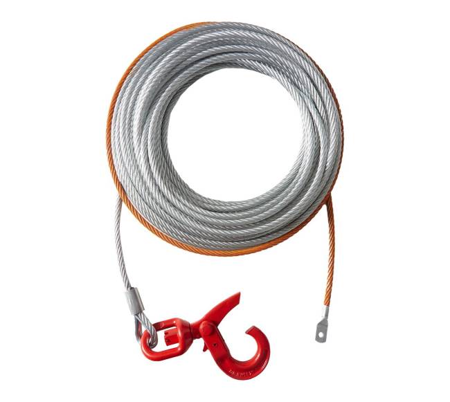 Cinkuoto plieno gervės lynas 9,5 mm x 30,5 m9