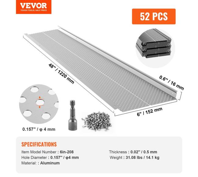 Latakų uždanga 152mm, filtras, 52vnt.6