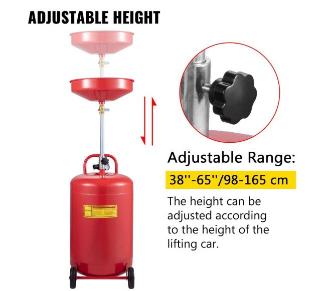 Atliekų alyvos nutekėjimo bakas 80 L su reguliuojamu aukščiu2