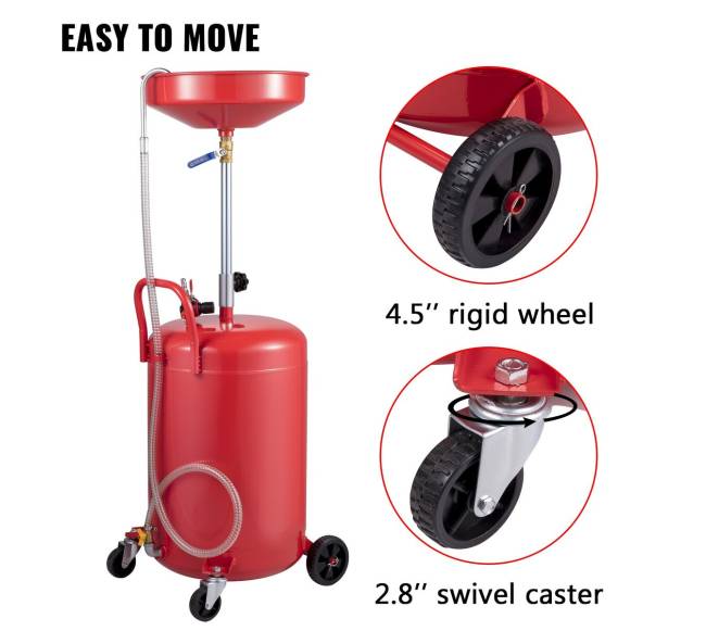 Atliekų alyvos nutekėjimo bakas 80 L su reguliuojamu aukščiu5