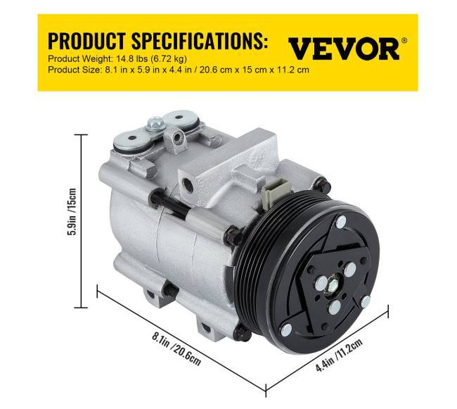 Universalus oro kondicionieriaus AC kompresorius Ford6