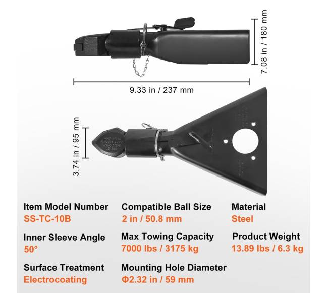 A-rėmė priekabos sukabinimo įtaisas, iki 3175 kg6